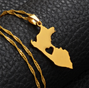 Peru Map Pendant Necklace