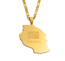 Tanzania Map Pendant Necklace