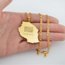 Tanzania Map Pendant Necklace