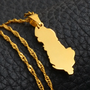 Albania Map Pendant Necklace