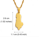Albania Map Pendant Necklace