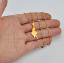 Myanmar Map with Cities Pendant Necklace