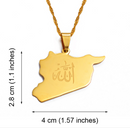 Syria Map Pendant Necklace