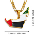 United Arab Emirates Map Pendant Necklace
