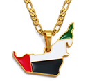 United Arab Emirates Map Pendant Necklace