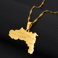 Tigray map pendant Necklace with cities