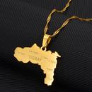 Tigray Map with cities Pendant Necklace