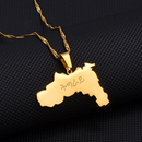 Tigray Map Pendant Necklace