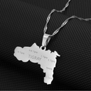 Tigray Map with cities Pendant Necklace