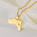 Tigray Map Pendant Necklace