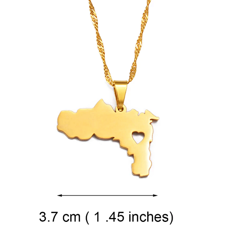 Tigray Map Pendant Necklace