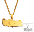 Turkey Map Pendant Necklace