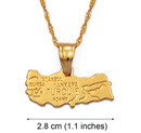 Turkey Map Pendant Necklace