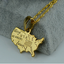 United States Map Pendant Necklace