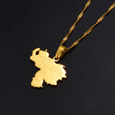 Venezuela Map with Cities Pendant Necklace