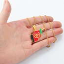 Afghanistan Map With Flag Pendant Necklace