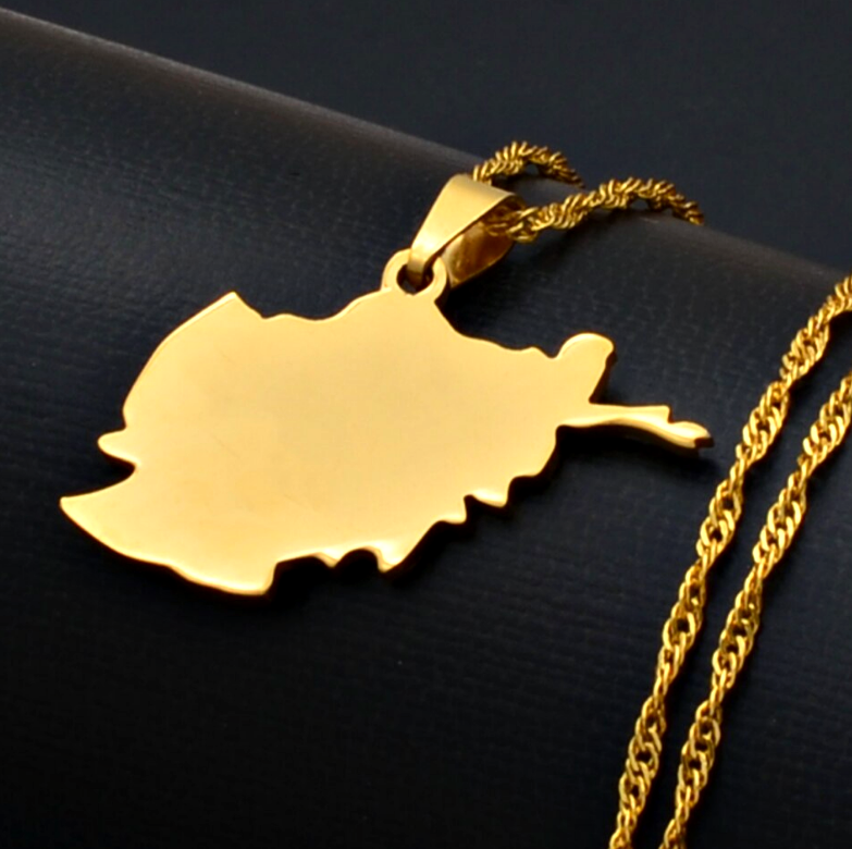 Afghanistan map Pendant necklace