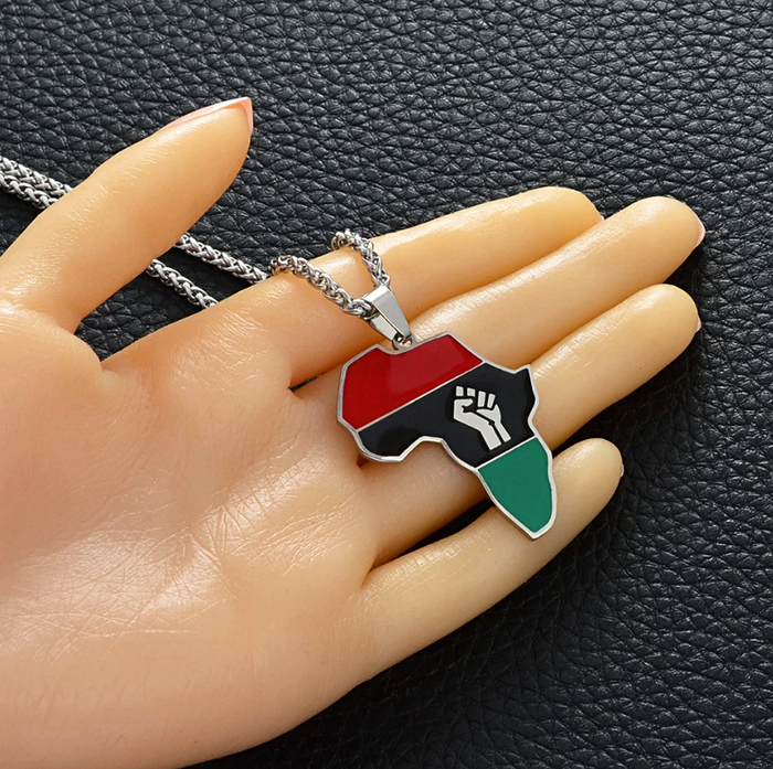 Africa Map Pendant Necklace - Unique Flag Charm Jewelry For Women & Men | Gold/Silver/Rose Gold