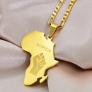 Black Lives Matter Africa Map Necklace