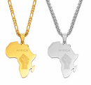 Black Lives Matter Africa Map Necklace