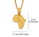 Africa Map Pendant Necklace