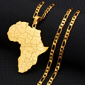 Africa Map Necklace with country names