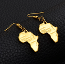 Africa Map Hoop Earrings