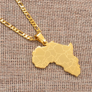 Africa Map Necklace without Madagascar