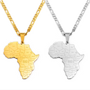 Africa Map Necklace With Country Names