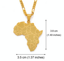 Africa Map Necklace without Madagascar