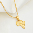 Africa Map Pendant Necklace