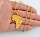 Africa Map Safari Pendant Necklace