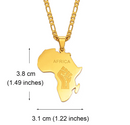 Black Lives Matter Africa Map Necklace