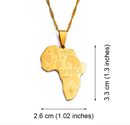 Africa Map Safari Pendant Necklace