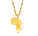 Black Lives Matter Africa Map Necklace