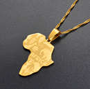 Africa Map Safari Pendant Necklace