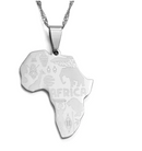 Africa Map Safari Pendant Necklace