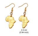 Africa Map Hoop Earrings