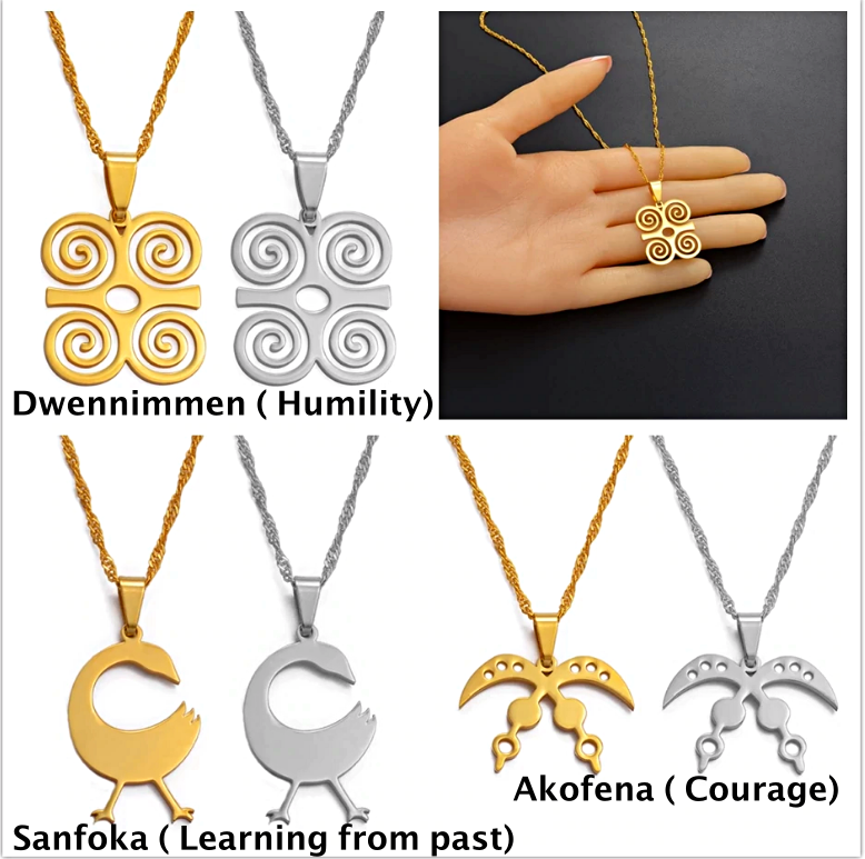 Dwennimmen Adinkra symbol Pendant Necklace