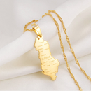 Albania Map with cities Pendant Necklace