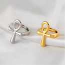 Ankh Cross Ring