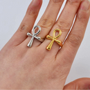 Ankh Cross Ring