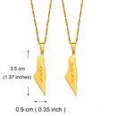 Israel Map Pendant Necklace