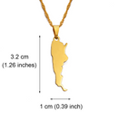 Argentina Map Pendant Necklace
