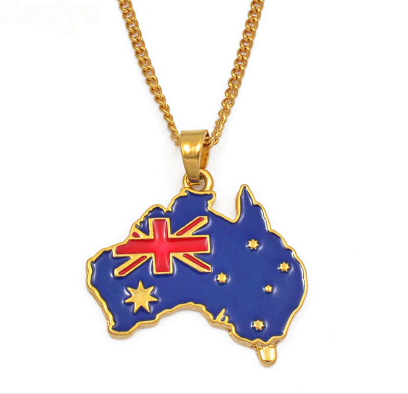 Australia map Pendant Necklace