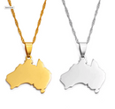 Australia Map Pendant Necklace