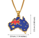 Australia Map Pendant Necklace