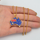 Australia Map Pendant Necklace