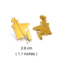 Bangladesh Map Stud Earrings