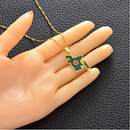 Bangladesh Map with Flag Pendant Necklace